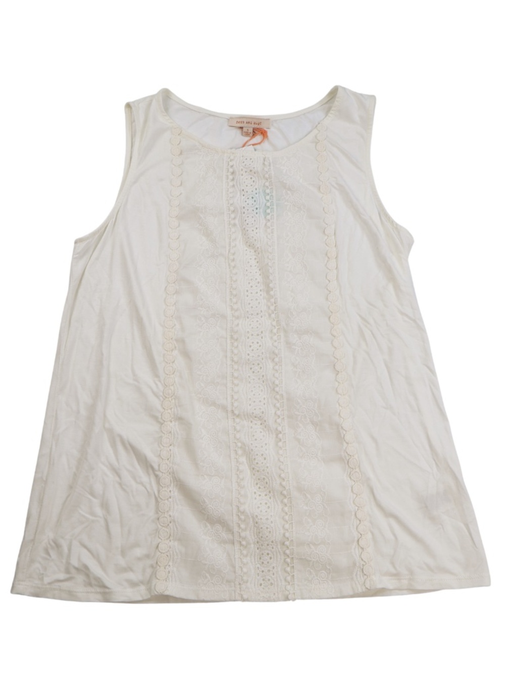 Skies Are Blue White Lace Tank Top NWT Size Small Boho Feminine